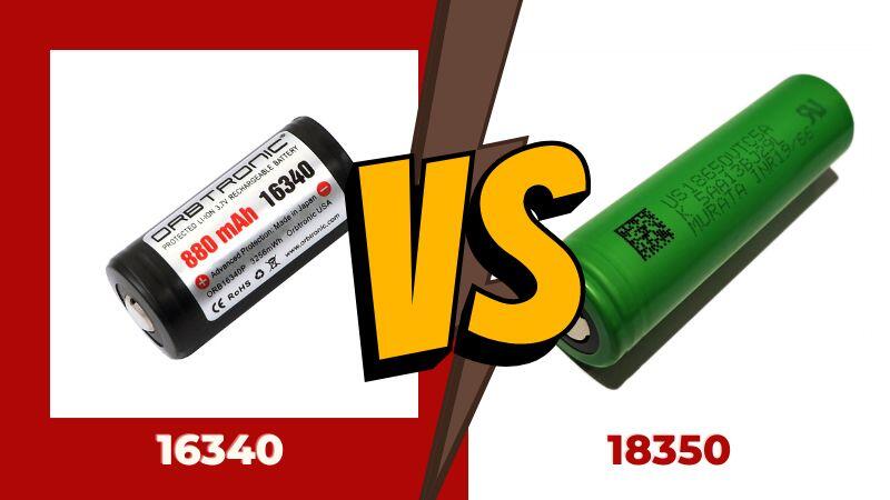 16340 vs 18650 Batteries