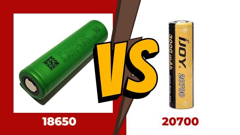 18650 vs 20700 Batteries