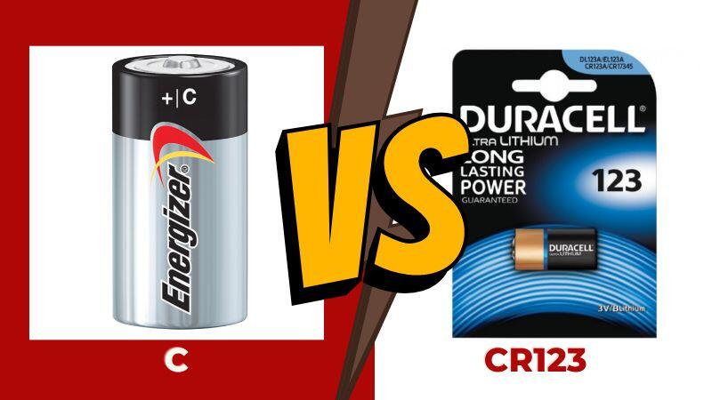 C vs CR123 Batteries